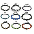 Mixed Color Shamballa Bracelets Crystal Balls(9pcs) BR70